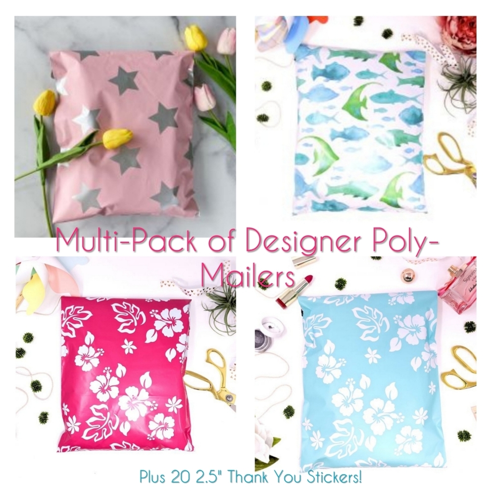 Multi-Pack Poly-mailers + Thank You Stickers